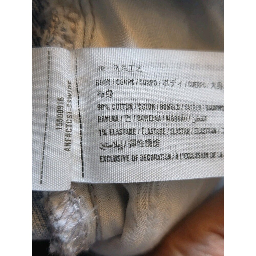 Abercrombie & Fitch 90s Straight Jeans 32x27 Ultra High Rise Curve Love Distress - Picture 7 of 10